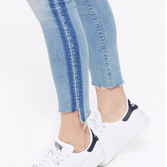 Mother Stunner Zip Ankle Step Fray Jeans Light Kitty Racer - Picture 3 of 13